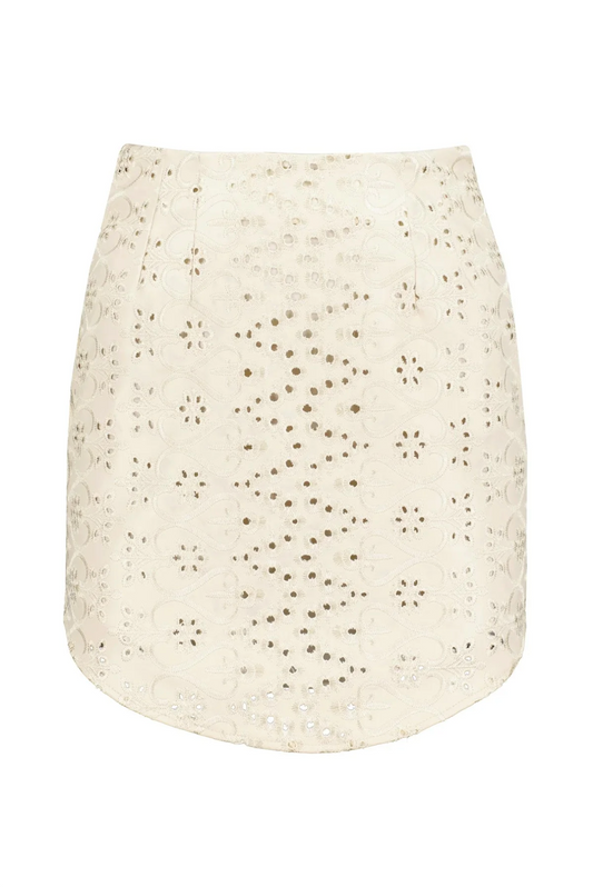 Leeds White Mini Skirt